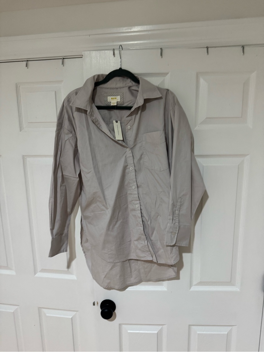 Anthropologie Maeve Light Lavender Button-Up Shirt